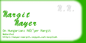 margit mayer business card